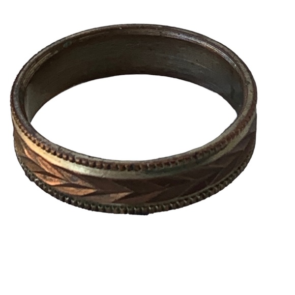 Vintage WM Wheeler Copper Arrow Design Band Men’s Ring Jewelry Wedding Ring - Picture 3 of 4